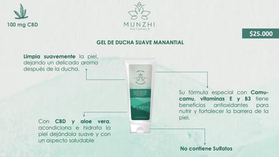 (CUIDADO CORPORAL) Gel De Ducha Munzhi Suave Manantial 120ml