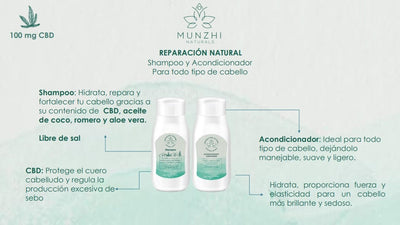 (CUIDADO CAPILARL) Shampoo Munzhi Reparacion Natural 200ml
