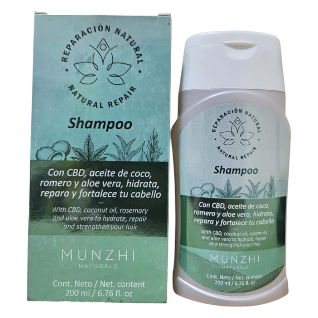 (CUIDADO CAPILARL) Shampoo Munzhi Reparacion Natural 200ml